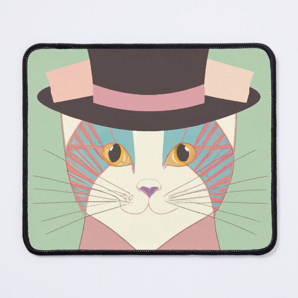 Item preview, Mr Meow Esquire the cat in a  hat designed and sold by PinkCampion.