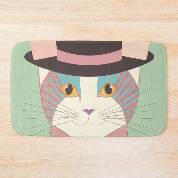 Item preview, Mr Meow Esquire the cat in a  hat designed and sold by PinkCampion.