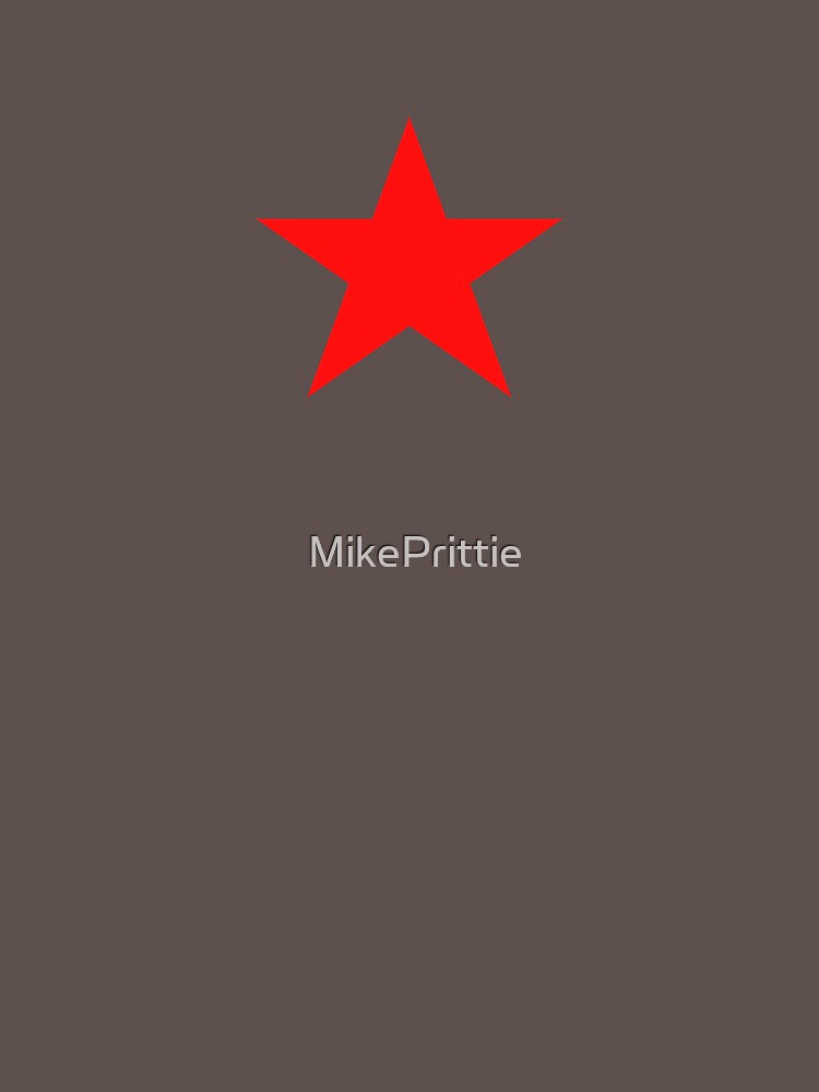 Thumbnail 3 of 3, Fitted T-Shirt, Red Star Emoji designed and sold by MikePrittie.