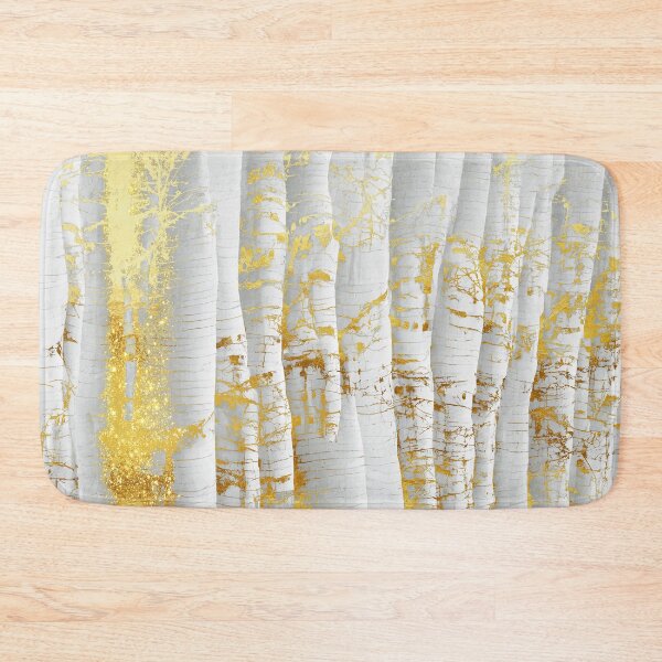 Artikelvorschau, Goldene Birke, abstrakter impressionistischer Birkenwald entworfen und verkauft von Glimmersmith.