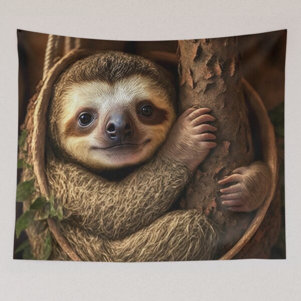 Item preview, Baby Sloth in Hammock  designed and sold by GummywormDesign.