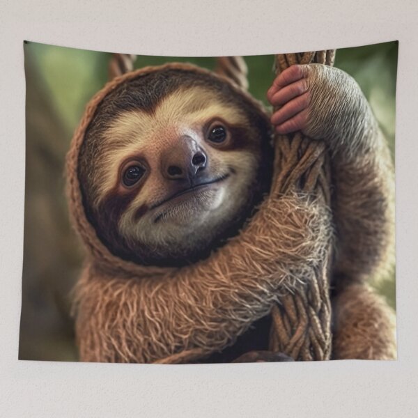 Item preview, Baby Sloth on Rope designed and sold by GummywormDesign.