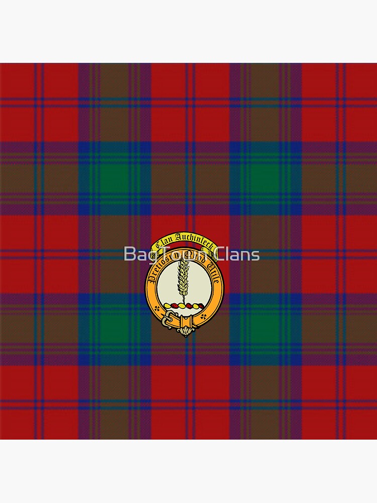 "Auchinleck Scottish Tartan and Crest" Sticker for Sale by ljrigby