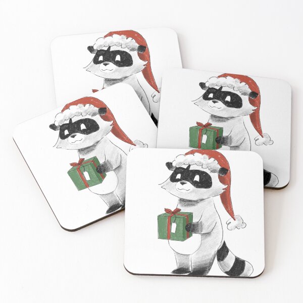 Item preview, Christmas  raccoon designed and sold by Raccoondoodles.