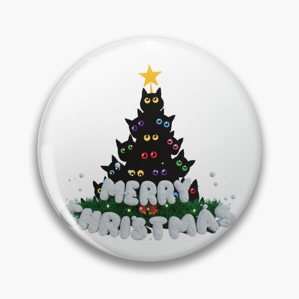 Item preview, Merry Christmas Cat Pine Tree, Cute Cats Pine Tree, Xmass Tree Cats. designed and sold by adembulut.