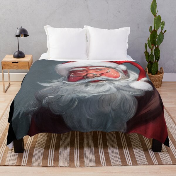 Item preview, Abstraction santa claus painting funny kawaii pink glasses white beard designed and sold by ValleyDream.