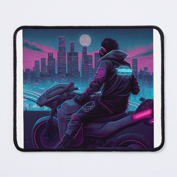 Item preview, cyberpunk biker designed and sold by agarimoart.