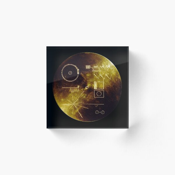 Voyager Golden Record Acrylic Block