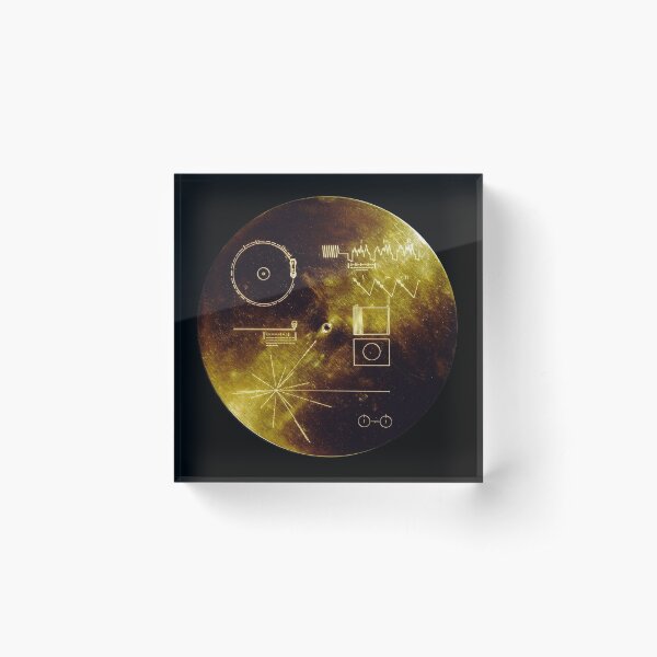 Voyager Golden Record Acrylic Block