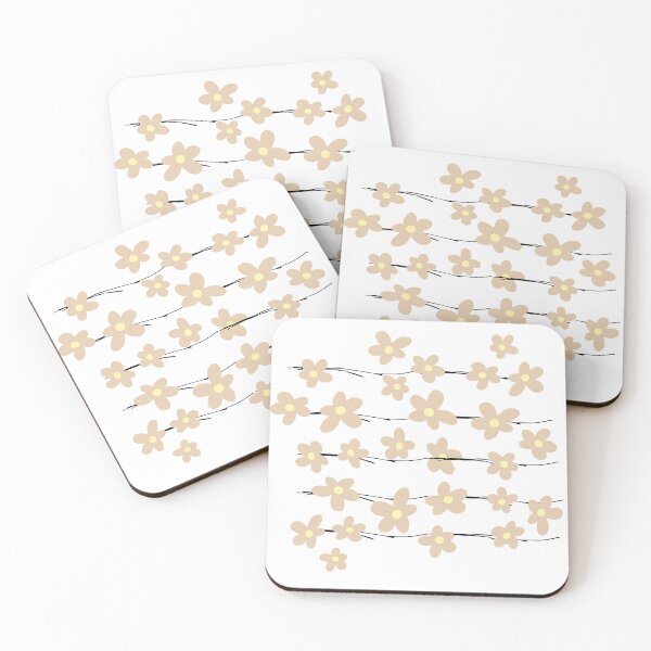 Item preview, Light brown color flowers pattern. designed and sold by Vivian  Chan.