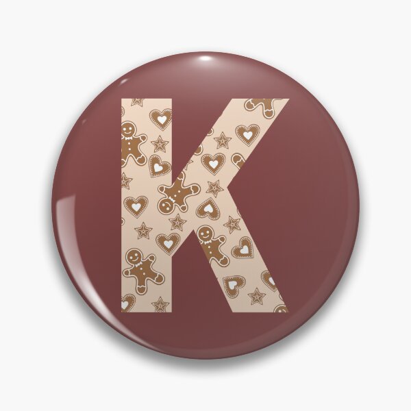 Item preview, Gingerbread Pattern Monogram Letter K designed and sold by Coffee Lifestyle.