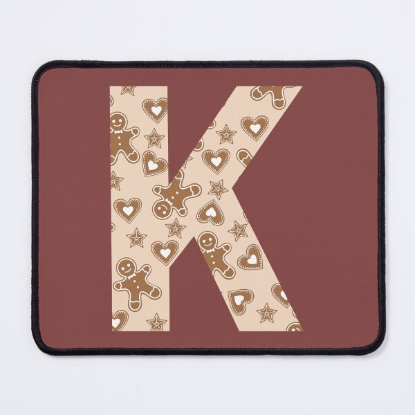 Item preview, Gingerbread Pattern Monogram Letter K designed and sold by Coffee Lifestyle.