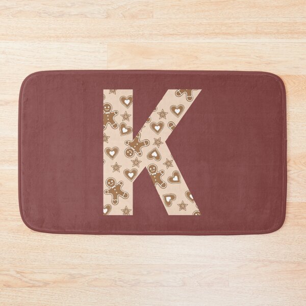 Item preview, Gingerbread Pattern Monogram Letter K designed and sold by Coffee Lifestyle.