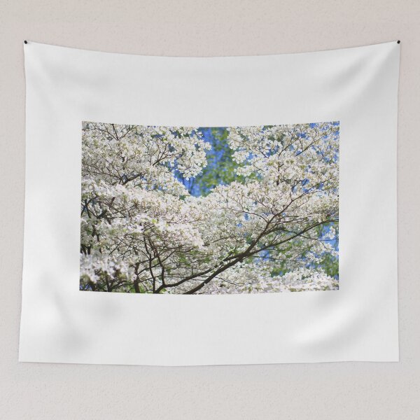 Item preview, Dogwood Tree in Bloom - Colors in Nature Background - Pristine White designed and sold by LivingWild.