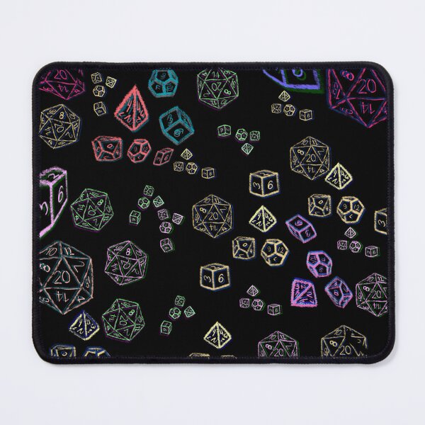 Item preview, Sketched Multicoloured Dice Pool Pattern - TTRPG designed and sold by jolabrese.