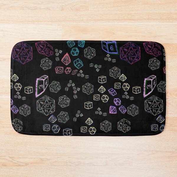 Item preview, Sketched Multicoloured Dice Pool Pattern - TTRPG designed and sold by jolabrese.
