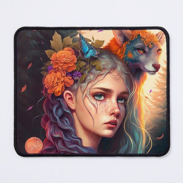 Item preview, Kitsune Fox Fairy, Anime Fantasy Art designed and sold by LittleMissWish.