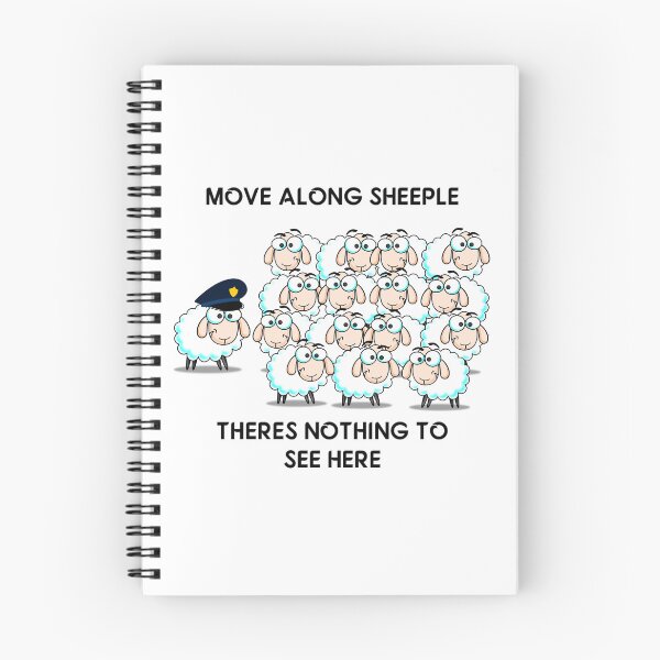 Item preview, MOVE ALONG SHEEPLE THERES NOTHING TO SEE HERE designed and sold by enigma3a.