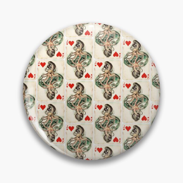 Item preview, Vintage Playing Card Octopus Squid Design Artwork designed and sold by StickerBird.