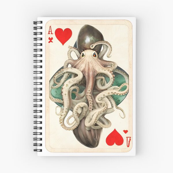 Item preview, Vintage Playing Card Octopus Squid Design Artwork designed and sold by StickerBird.