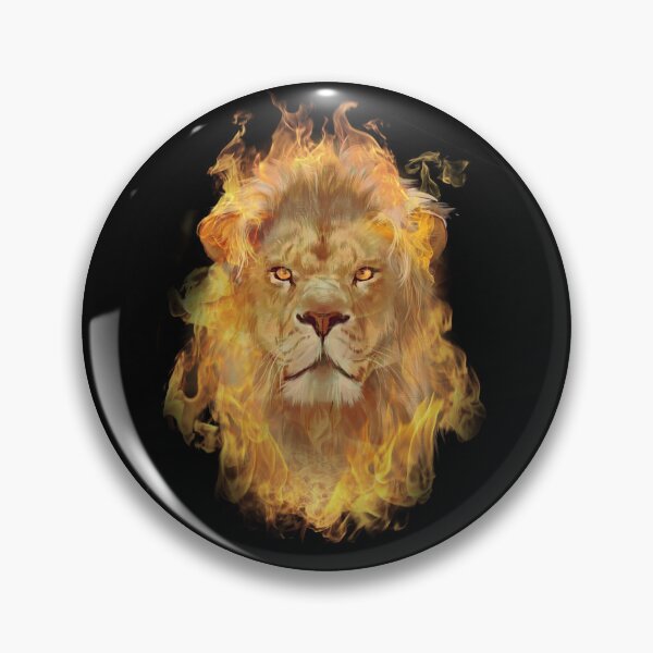 Item preview,  lion face - fire lion face designed and sold by mu-art.