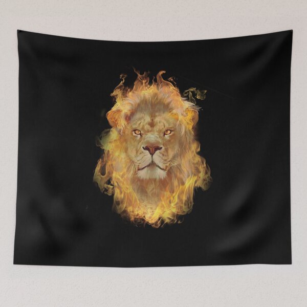 Item preview,  lion face - fire lion face designed and sold by mu-art.