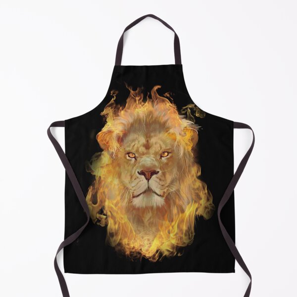 Item preview, lion face - fire lion face designed and sold by mu-art.
