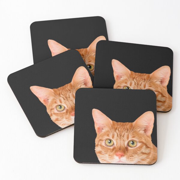 Item preview, Orange Tabby Cat Peeking Face Head designed and sold by mariejosee22.