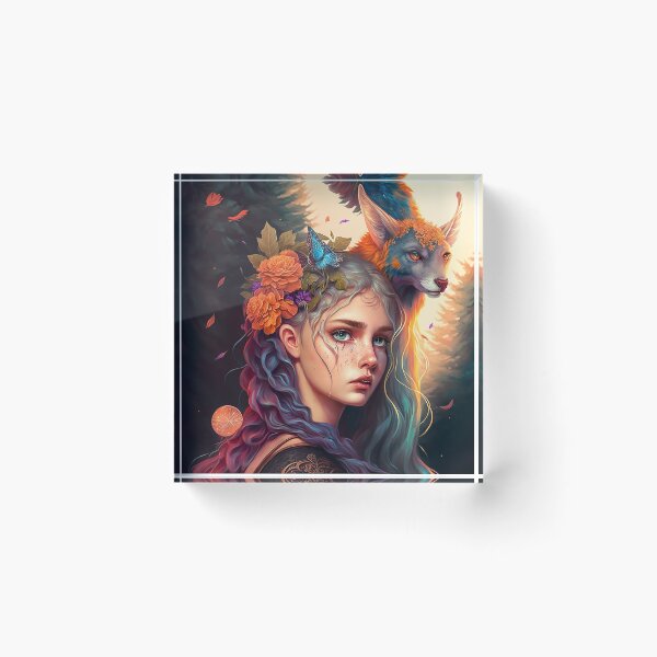 Item preview, Kitsune Fox Fairy, Anime Fantasy Art designed and sold by LittleMissWish.