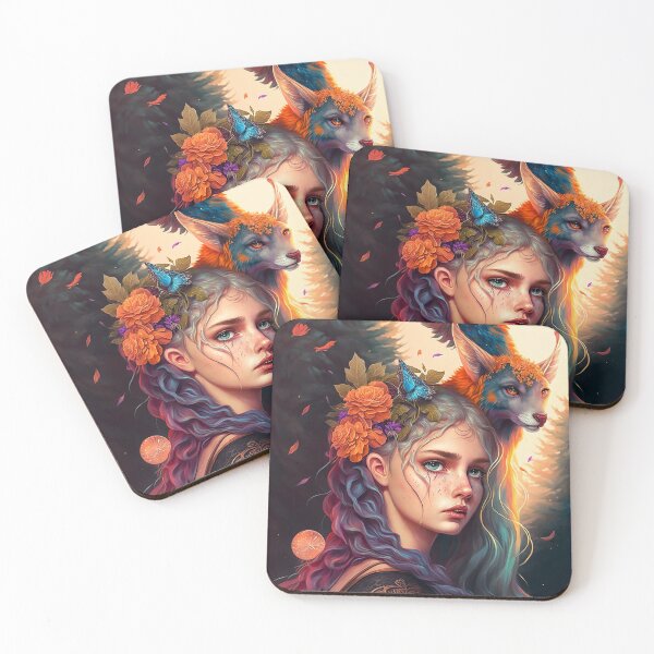 Item preview, Kitsune Fox Fairy, Anime Fantasy Art designed and sold by LittleMissWish.