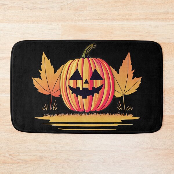Item preview, Halloween Jack-O-Lantern with Autumn Leaves designed and sold by ComfyDays.