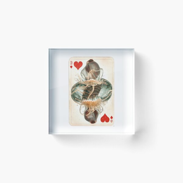 Item preview, Vintage Playing Card Jellyfish Manowar Design Artwork designed and sold by StickerBird.