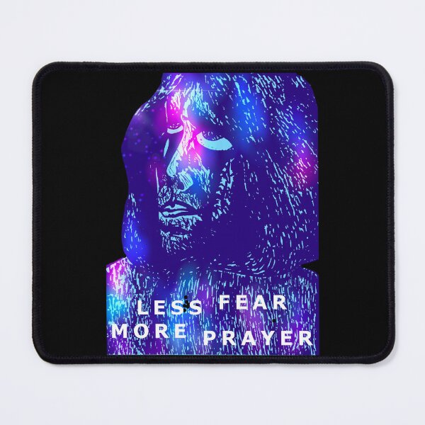 Item preview, Less Fear, More Prayer (dark blue with light and text) designed and sold by DMcK Designs.