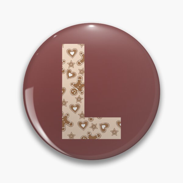 Item preview, Gingerbread Pattern Monogram Letter L designed and sold by Coffee Lifestyle.