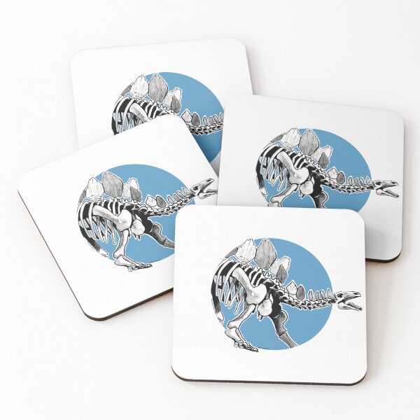Item preview, Stegosaurus skeletal blue designed and sold by Paleo-parallax.