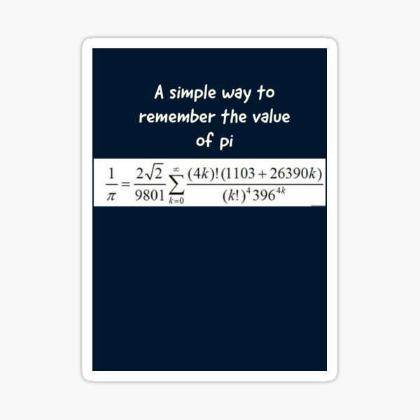 Simple Way To Remember The Value Of Pi Sticker For Sale By TechLaughs simple-way-to-remember-the-value-of-pi-sticker-for-sale-by-techlaughs
