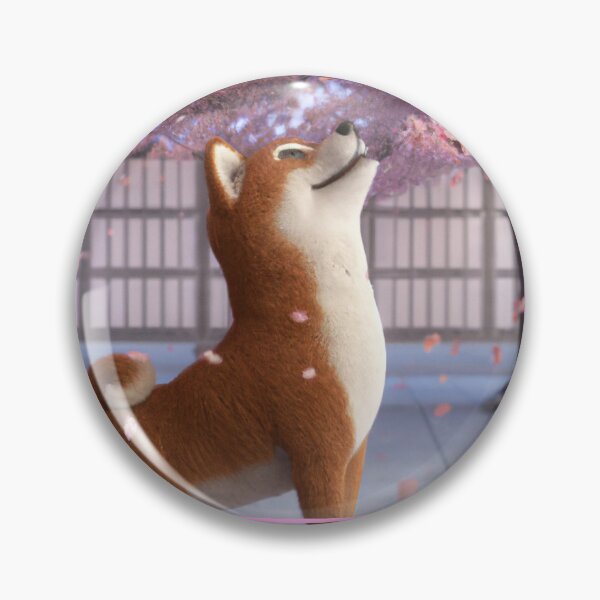Item preview, Artful dogs - Shiba Inu Watching The Blossom Fall designed and sold by kookycomet.