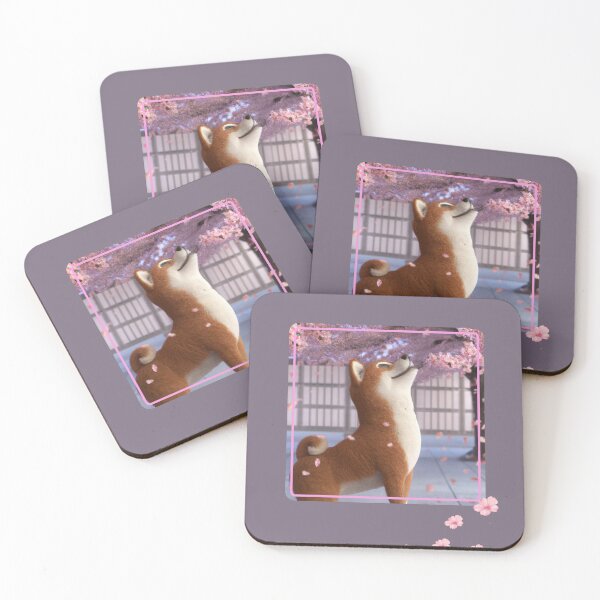 Item preview, Artful dogs - Shiba Inu Watching The Blossom Fall designed and sold by kookycomet.