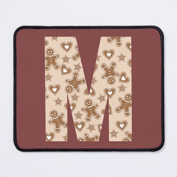 Item preview, Gingerbread Pattern Monogram Letter M designed and sold by Coffee Lifestyle.