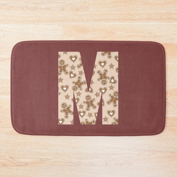 Item preview, Gingerbread Pattern Monogram Letter M designed and sold by Coffee Lifestyle.