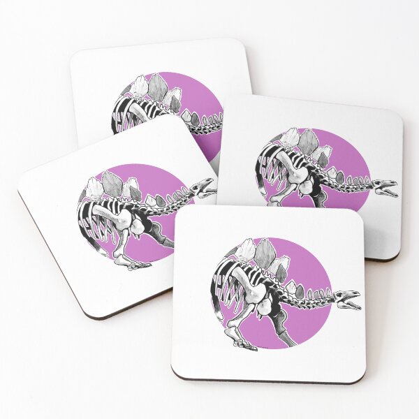 Item preview, Stegosaurus skeletal purple  designed and sold by Paleo-parallax.