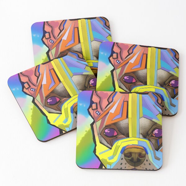 Item preview, AI Generated Art, Cyborg Dog, colorful ink drawing 3 designed and sold by ACC .