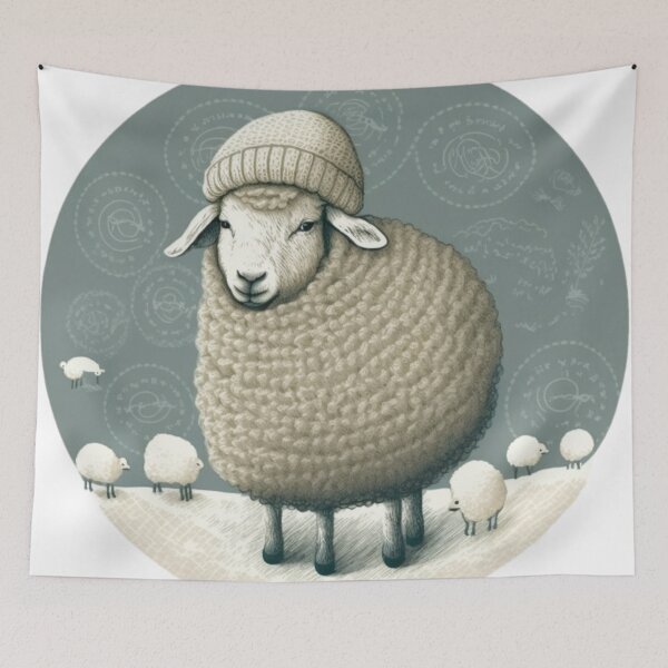 Item preview, Sheep dressed for winter designed and sold by BexStix.