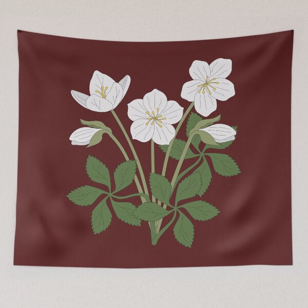 Item preview, White Christmas rose illustration designed and sold by EngineerGoC.