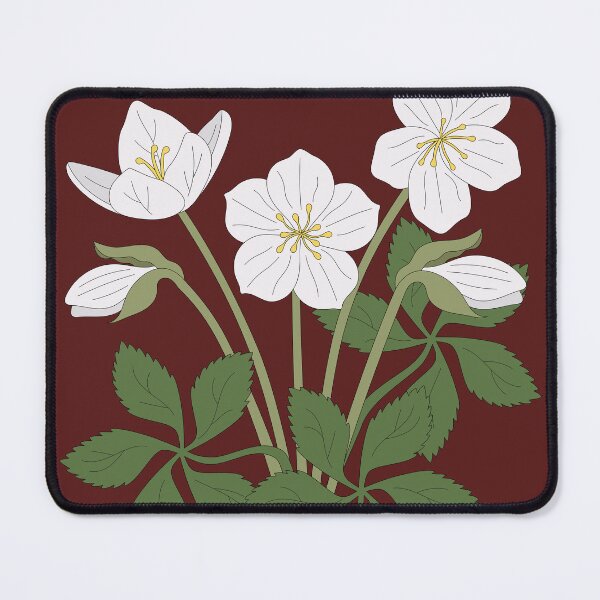 Item preview, White Christmas rose illustration designed and sold by EngineerGoC.