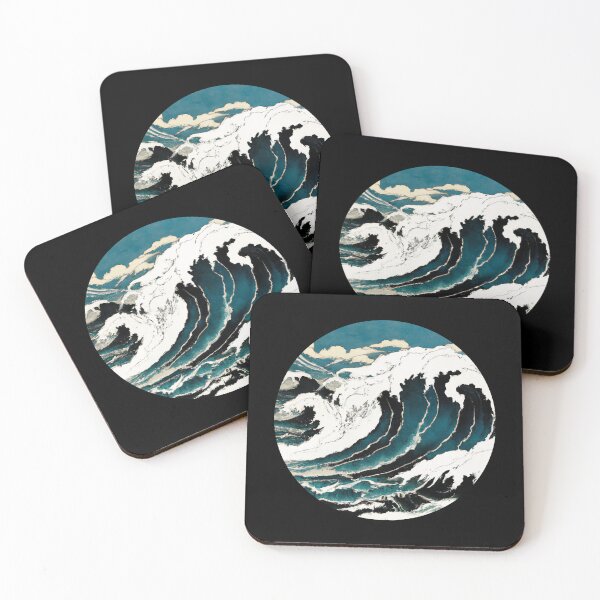 Item preview, The Great Wave Off Kanagawa Ukiyo-e Inspired Art  designed and sold by Vanover Designs.