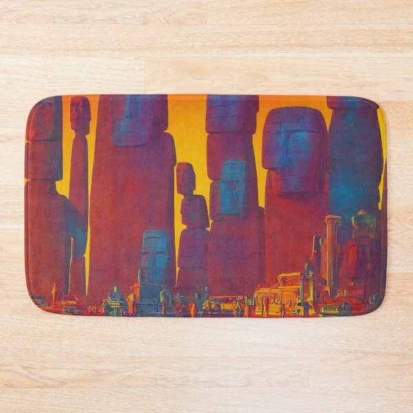 Item preview, Futuristic Moai Utopic Town designed and sold by Parco-Mizzo.