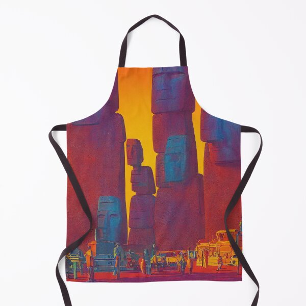 Item preview, Futuristic Moai Utopic Town designed and sold by Parco-Mizzo.