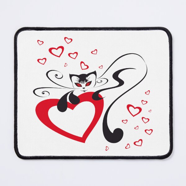 Item preview, Gato con corazones designed and sold by GNDesign.