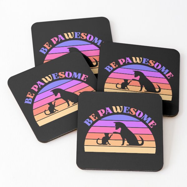 Item preview, Be Pawesome Retro Quote designed and sold by WisdomInspired.